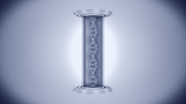 Dna Helix Molekula Smyčka Animace Koncept Chromozomů Dna Hologram Prvky — Stock video