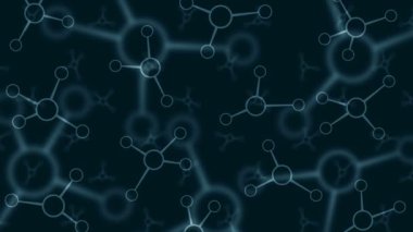Moleküler yapı. Genetik mühendisliğinin yüksek teknolojisi. Biyoloji, Genetik, Kimya. Molekül döngü animasyonunda. Tıbbi teknoloji kavramı.