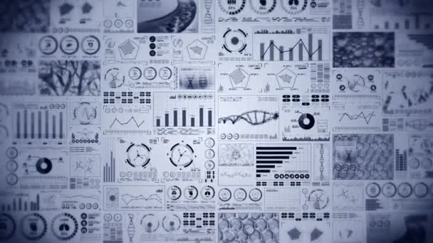 Modernt Medicinskt Vårdkoncept Futuristisk Undersökning Med Hälsoindikatorer Diagram Diagram Infografik — Stockvideo