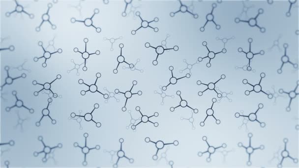 分子结构 基因工程的高科技技术 生物学 遗传学 循环动画中的分子 医疗技术概念 — 图库视频影像