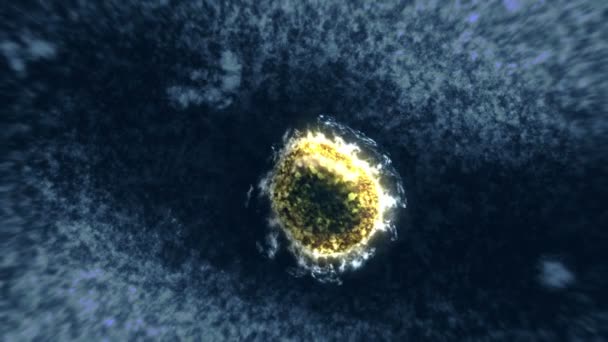 Virus Bacteriën Onder Microscoop Coronavirus Covid Influenza Sars Mers Microbiologie — Stockvideo