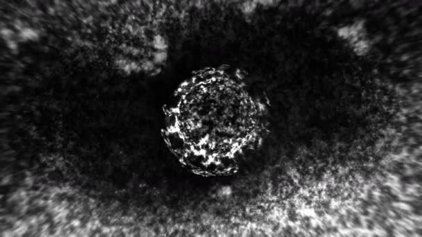 Virus Bacteriën Onder Microscoop Coronavirus Covid Influenza Sars Mers Microbiologie — Stockvideo