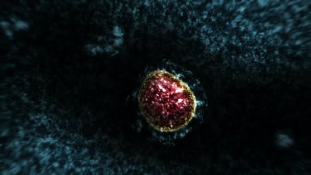 Вирус Бактерии Микроскопом Коронавирус Covid Грипп Атипичная Пневмония Mers Концепция — стоковое видео