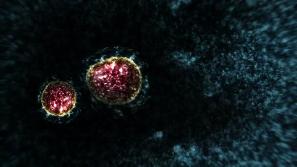 Вірус Бактерії Під Мікроскопом Coronavirus Covid Influenza Sars Mers Мікробіологічна — стокове відео