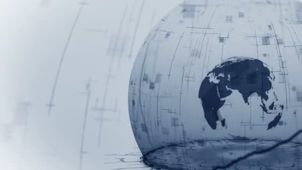 Terre Sûre Dans Dôme Bouclier Moitié Globe Concept Entreprise Protection — Video