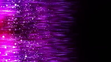 Yanıp sönen parçacıklarla parıldayan lüks ışıklar. Parlak vintage döngü animasyonu. Dairesel. Altıgen. Doğrusal. Ekran dekorasyonu konsepti. Mor ve kırmızı.