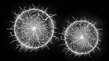 Yukardan görünen çatlak siyah zemin. Duman, sis, toz. Kırık bir delik. Yere yatın. İş konsepti, üstesinden gelmek ve meydan okumak. Döngü canlandırması.