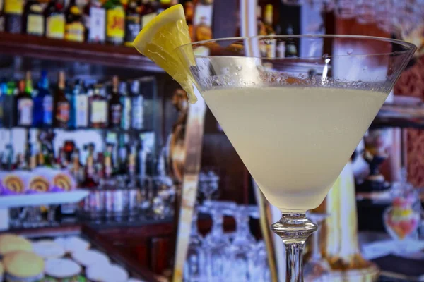 Cocktail Kamikaze Verre Martini Tranche Décorée Citron — Photo