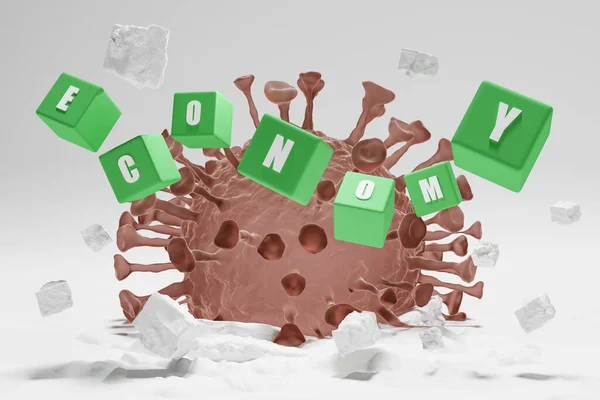 Salgın sırasında ekonomi, ekonomik etki, 3D görüntüleme