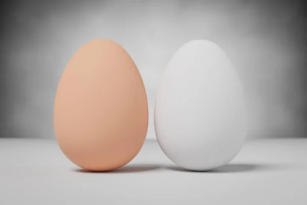 Render Bruine Witte Eieren Vers Voedsel Van Boerderij — Stockfoto