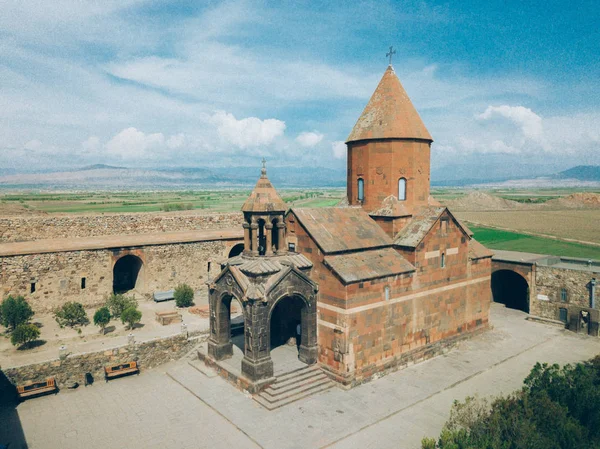 eski manastır Khor Virap, Ermenistan için havadan görünümü