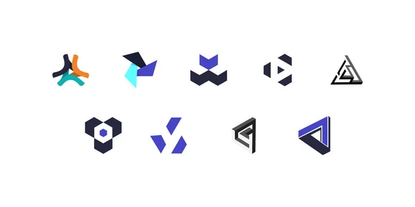 Logos Uniques Qui Peuvent Aider Votre Entreprise Grandir — Image vectorielle