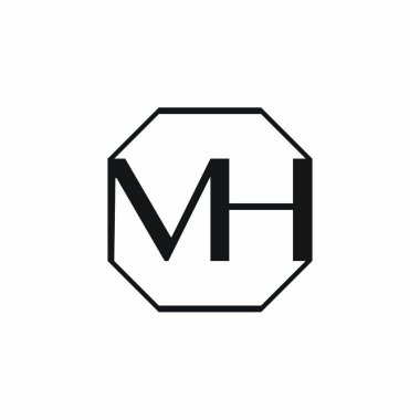 Mh logosu, monogram, vektör