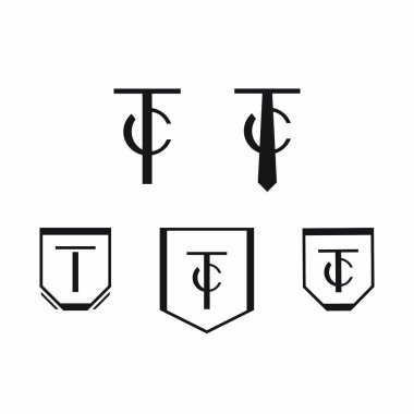 T, Tc logosu, monogram, vektör