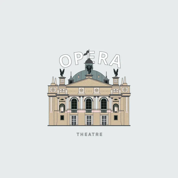 Tiyatro logosu, illüstrasyon, vektör