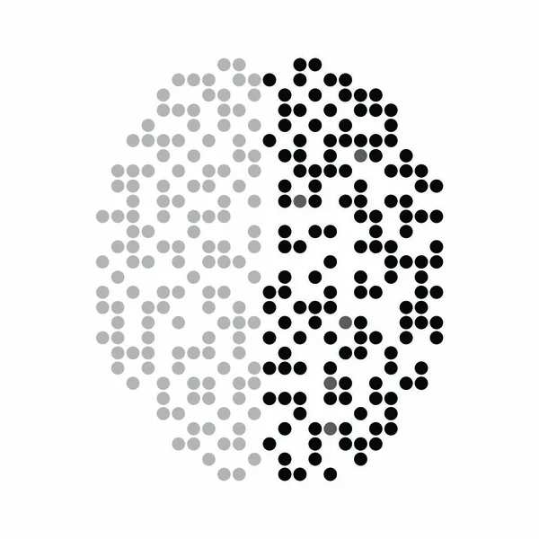 Beyin logosu, illüstrasyon, vektör