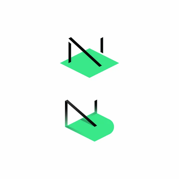 N logó, Monogram, vektor — Stock Vector