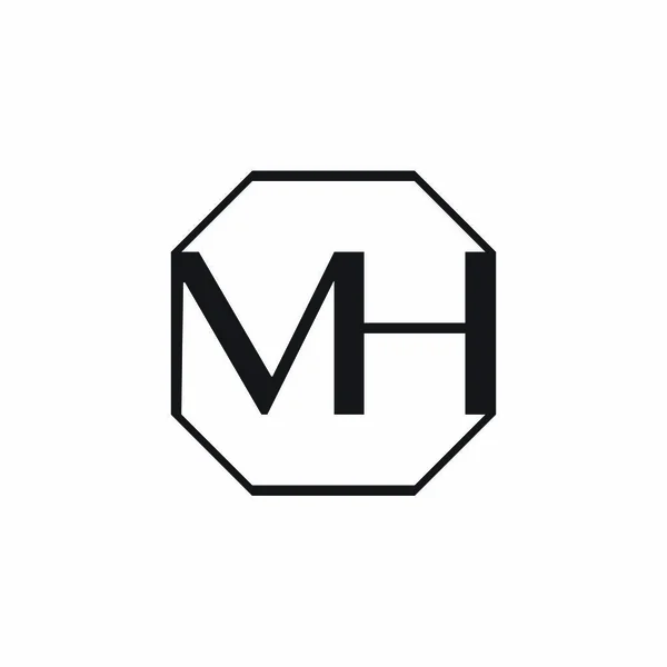 Logo MH, monogramme, vecteur — Image vectorielle