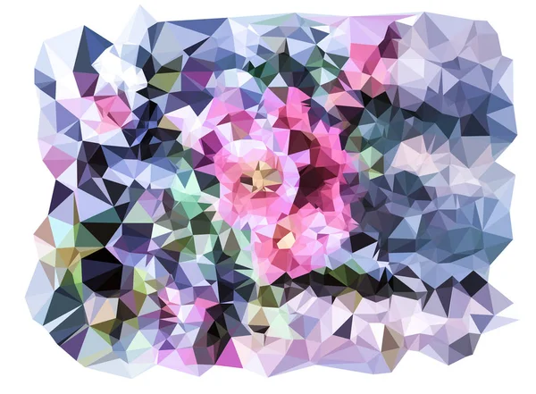 Polygonové Abstraktní Květinový Vektor Pozadí — Stockový vektor