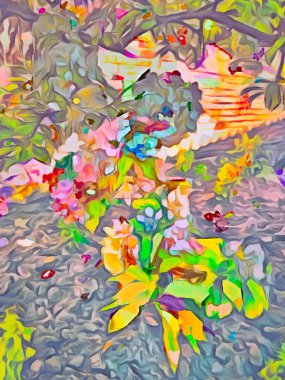 Yaprakları parlak soyut arkaplan