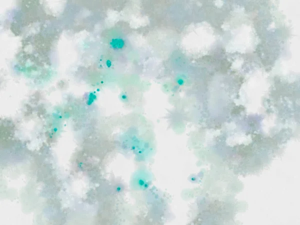 Taches Aquarelle Gris Pastel Turquoise Avec Texture Vrai Papier — Photo