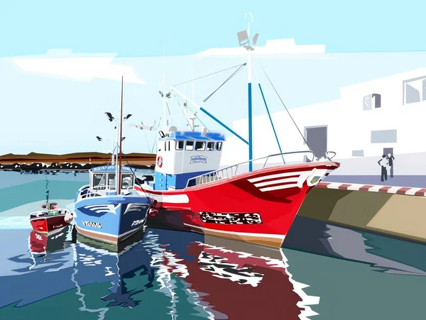 Barcos Pesca Puerto Tenerife — Foto de Stock