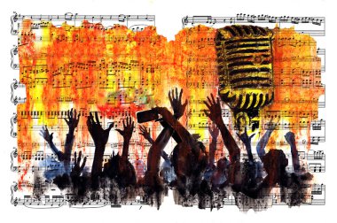 Müzik ders kitabı. Notes.Song pop müzik