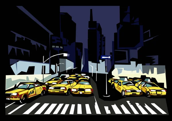 Желтые Дьяволы Нью Йоркское Такси — стоковое фото