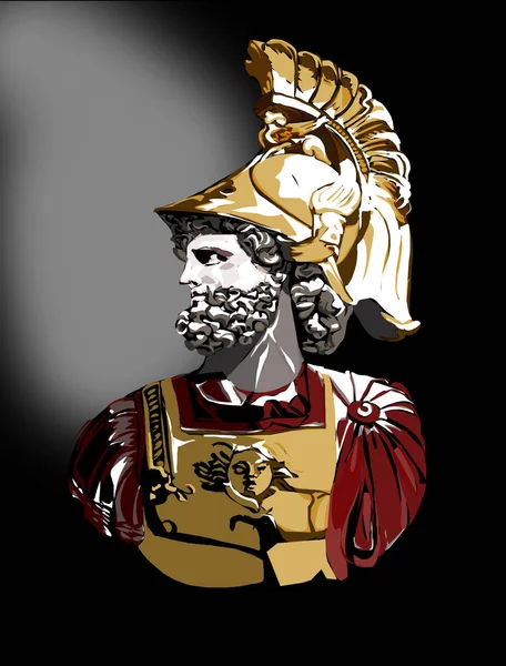 Mars Lub Ares Jest Bóg Wojny Starożytnej Grecji Rzymu — Zdjęcie stockowe