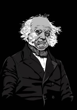 Martin Van Buren 8th President of the United States of America clipart