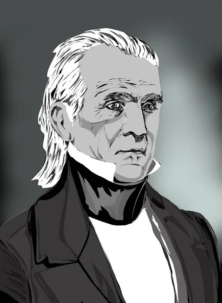 James Knox Polk Jedenasty Prezydent Stanów Zjednoczonych — Zdjęcie stockowe