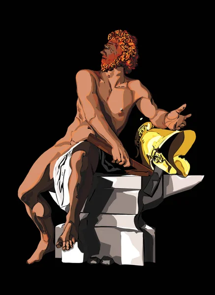 Hephaestus is the Greek god of fire  in Greek mythology,  the most skillful blacksmith, patron of blacksmith craft, inventions, builder of all buildings on Olympus, manufacturer of lightning Zeus.