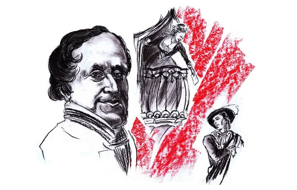 Gioachino Antonio Rossini - Italian composer, author of 39 operas, sacred and chamber music.
