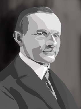 John Calvin Coolidge Jr. - The 30th President of the United States (1923-1929), from the US Republican Party. clipart