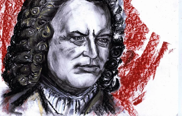 Johann Sebastian Bach Tysk Kompositör Virtuos Organist Bandmaster Musiklärare Bach — Stockfoto