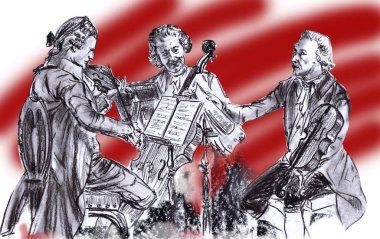 Franz Josef Haydn - Avusturyalı besteci, Viyana klasik okulunun temsilcisi, senfoni ve yaylı çalgılar dörtlüsü gibi müzik türlerinin kurucularından biri. Daha sonra Almanya'nın ilahilerinin temelini oluşturan melodinin yaratıcısı ve