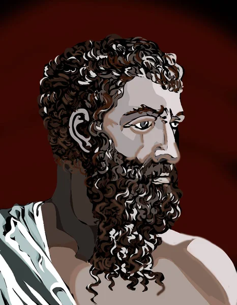 Aristotel Ancient Greek Philosopher Student Plato 343 Educator Alexander Macedon — Stock Photo, Image