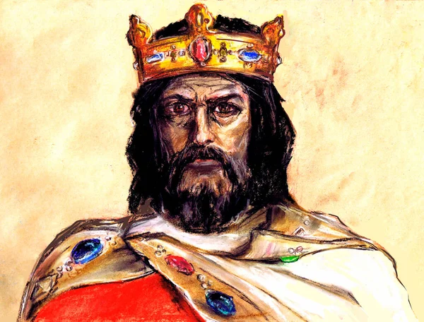 Серия Королей Франции Карл Великий Король Франков Герцог Баварии Император Лицензионные Стоковые Фото