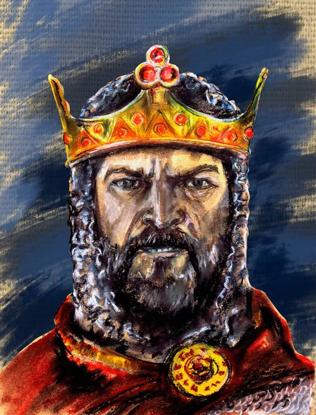 Seria Królów Anglii Alfredzie Wielki Królu Wesseksu Pierwszy Anglosaski Władca — Zdjęcie stockowe