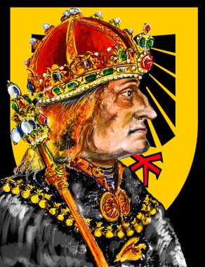 A series of kings and generals. Henry V - King of England, from the dynasty of Lancaster, one of the greatest commanders of the Hundred Years War. clipart