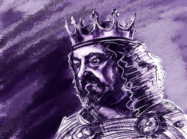 イギリスの王のシリーズ エドマンド1世アイアンサイド イングランド王ウェセックス家出身 — ストック写真