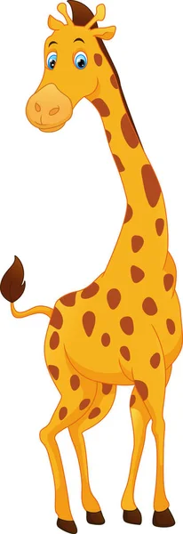 Ilustração Vetorial Desenhos Animados Girafa Bonito —  Vetores de Stock