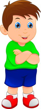 sevimli Mutlu çocuk vektör illüstrasyon