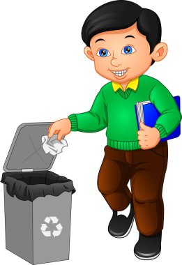 Adam çöpe çöp atıyor.