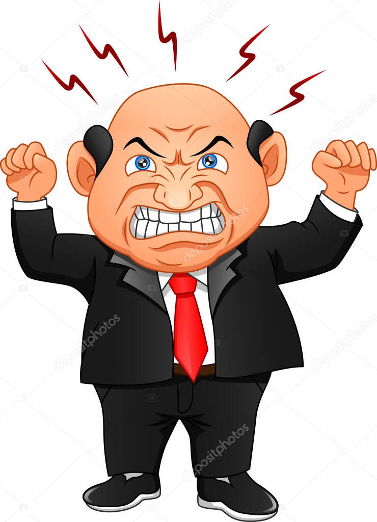 angry boss. businessman is angry