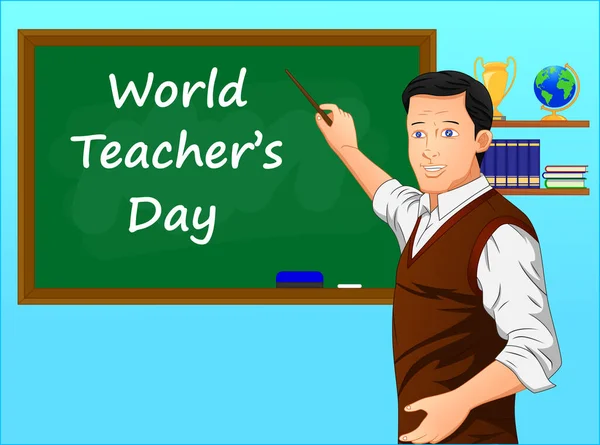 Konsep Hari Guru Dunia - Stok Vektor
