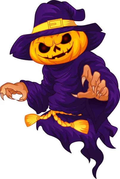 Halloween Kürbiskopf Figur — Stockvektor