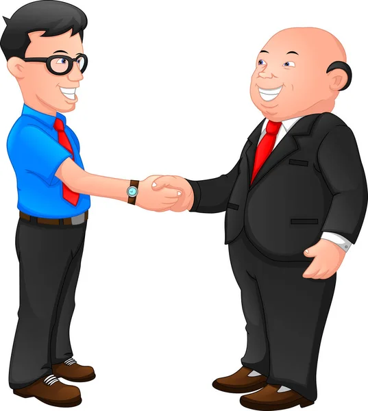 Two Businessmen Shaking Hands — Stock Vector