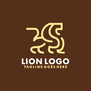 Klasik Aslan Logosu İş ve Şirket İçin İlham Verici.