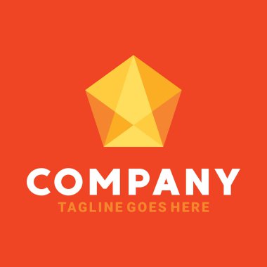 Renkli Kristal Logo Tasarımı İş ve Şirket İçin İlham Verici.